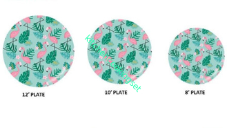組合せ色のタケ ディナー・ウェアのフラミンゴの鳥パターンが付いている一定のディッシュウォッシャーの金庫